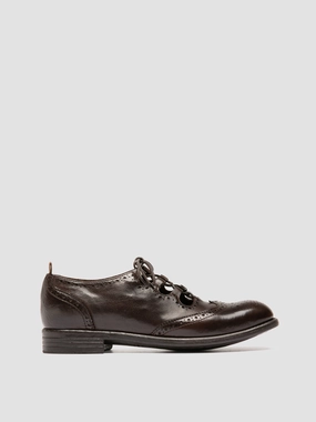 CALIXTE 079 - Brown Leather Oxford Shoes Flexible Frame Corporate Day