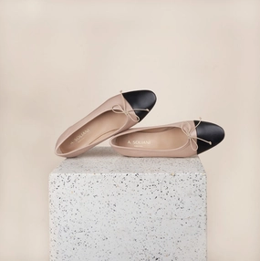 Como - Beige Nude/Black Slip On Style Look Hunt