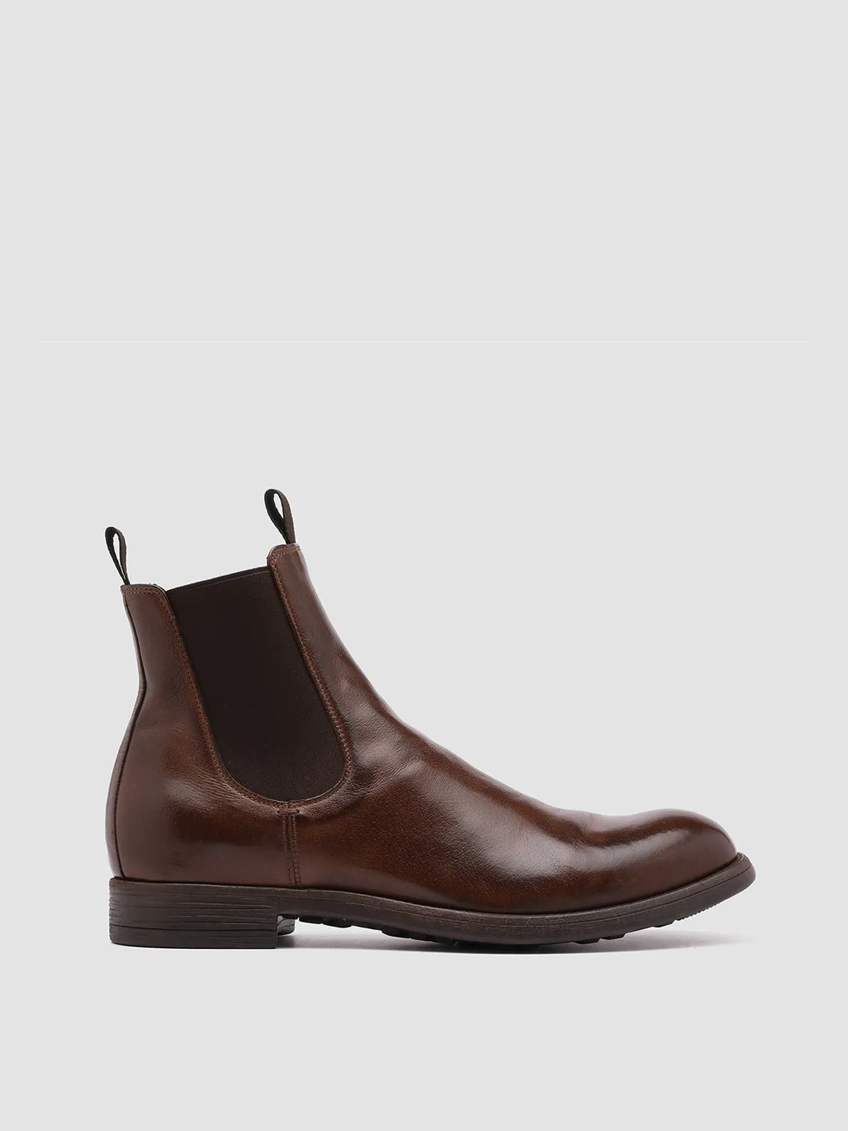 CHRONICLE 002 - Brown Leather Chelsea Boots Breathable Morning Walk
