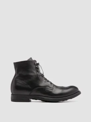 CHRONICLE 004 - Black Leather Ankle Boots Ergonomic Fit