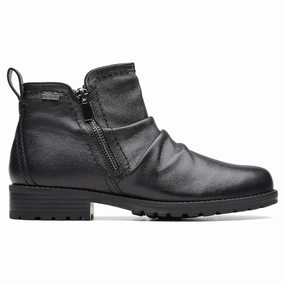 Clarks Aspra Walk Waterproof Black Leather Boot (Women's) Sport Life Fashionable color scheme