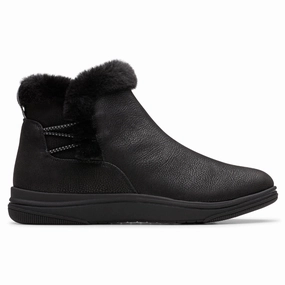 Drill Run Clarks Breeze Fur Black Combi Boot (Women's)
