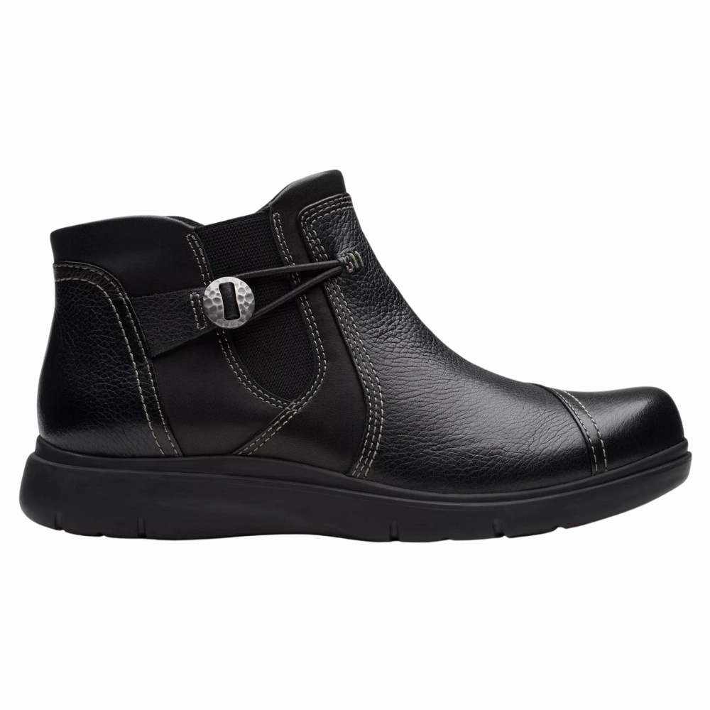Ride Friendly Clarks Certina Joy Black Leather Boot (Women's)