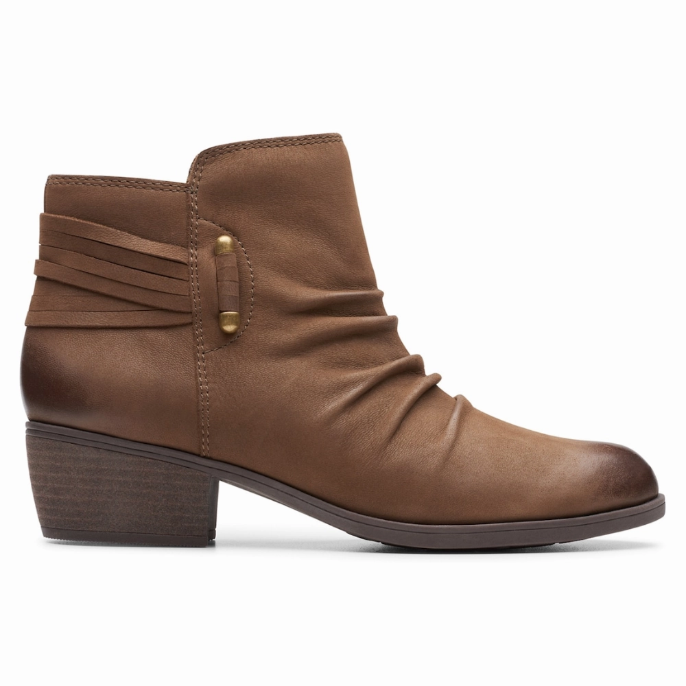 Comfort Inserts Foot Focus Clarks Charlten Rosa Mushroom Nubuck Bootie (Women's)