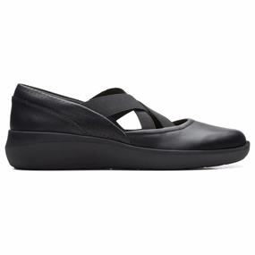Edge Path Clarks Kayleigh Cove Black Combi Leather Shoe (Women's)