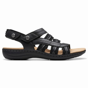 Step Ready Clarks Laurieann Erin Black Combi Leather Sandal (Women's)