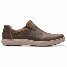 Clarks Mapstone Step Beeswax Leather Slip-On (Men's) Active Mode Neutral palette