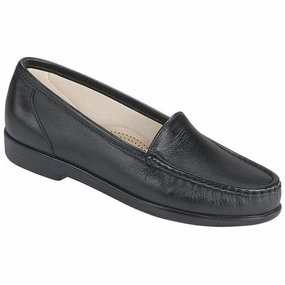 SAS Simplify Loafer Black Leather (Women's) Smooth Soles