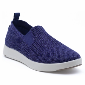 Woolloomooloo Suffolk Navy Merino Wool Slip-On (Unisex) Stability control
