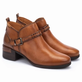 Wide fit Consistent Step Pikolinos Malaga Brandy Leather Boot (Women's)