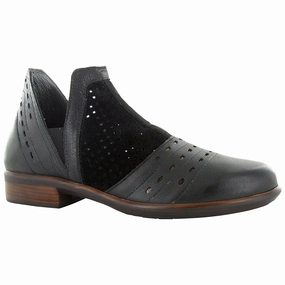Comfy Interior Naot Rivotra Perforated Black Leather Bootie (Women's)