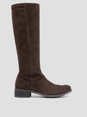 Classic Comfort LISON 035 - Brown Stretch Suede Boots