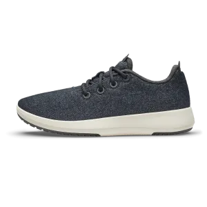 Men's Wool Runner Mizzle - Natural Black (Natural White Sole) Ultra Light Cushioning Fast pace