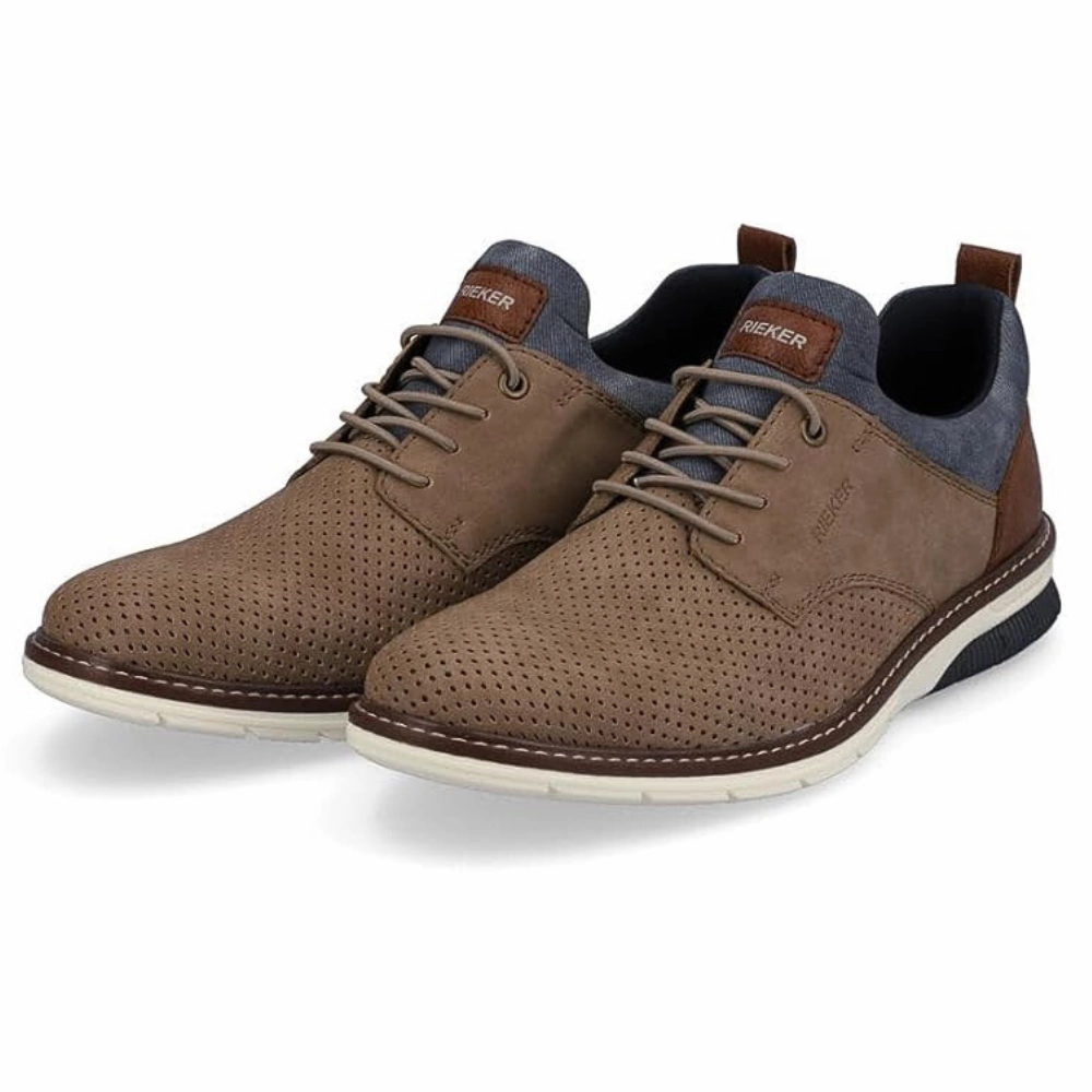 Rieker Dustin 50 Beige/Toffee Leather Oxford (Men's) Urban Stroll