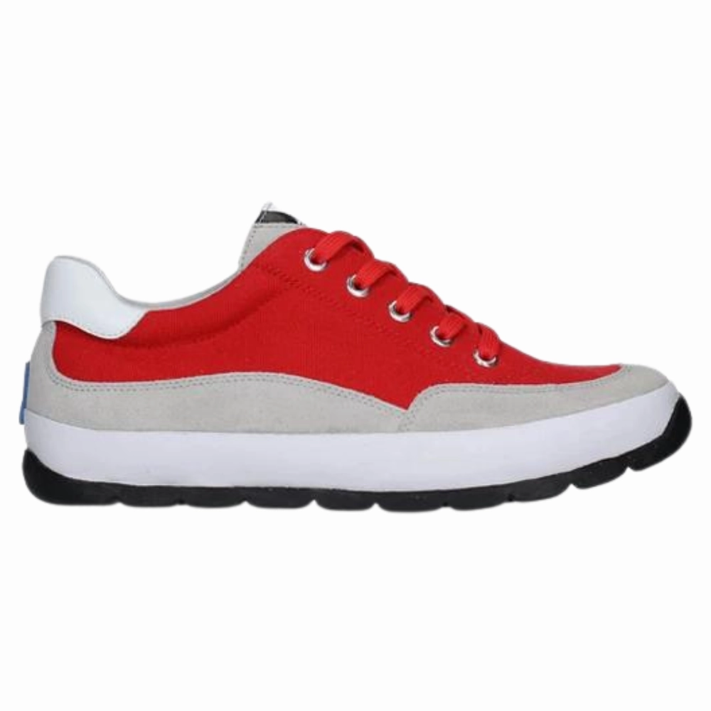 Wolky Babati Red Canvas Suede Leather Sneaker (Women's) All Terrain Traction Running Shoes
