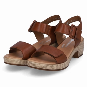 Durable Rubber Compound Arch Care Remonte D0N52 Muskat Leather Sandal (Women's)