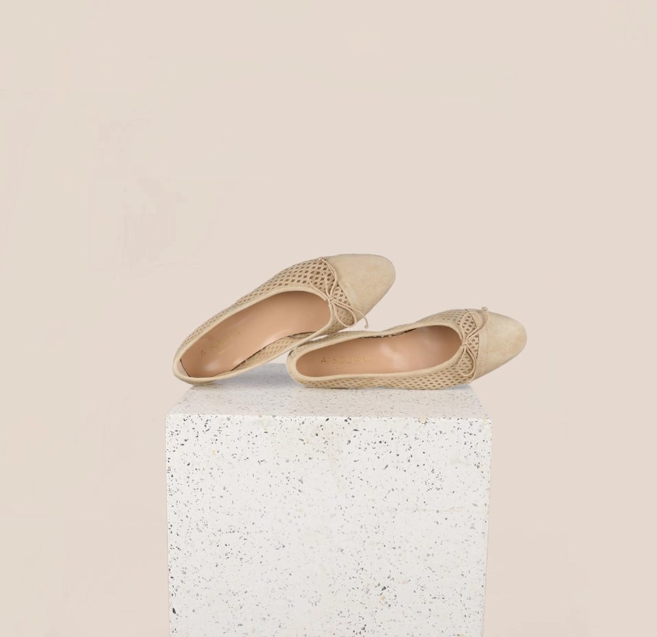 Como - Perforated Beige (Suede) Eco - friendly essential