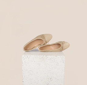 Como - Perforated Beige (Suede) Eco - friendly essential