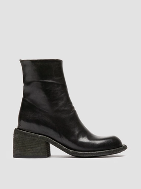 WILDS 004 - Green Leather Zipped Boots Insulated Functional Minimalist Slip Resistant Backcountry Camper