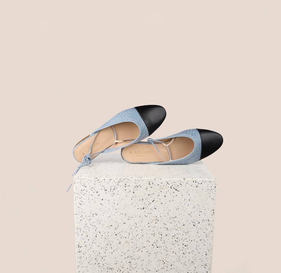 Como Slide - Denim/Black (Removable Ties) Urban Walk