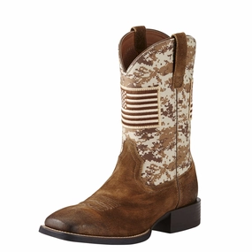 Zip Up ARIAT Men's Sport Patriot - Antique Mocha/Sand Camo