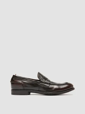Casual Slip-on Design CHRONICLE 144 - Brown Leather Penny Loafers