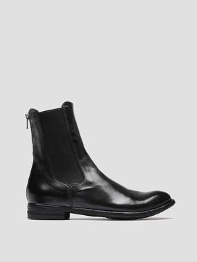 Stable Support Night Travel LEXIKON 073 - Black Leather Chelsea Boots