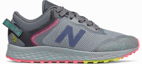 Fresh Foam Arishi - Grey / Guava / Tidepool, Lace Friction Free Inner Seams Responsive Cushion Fitness Lovers