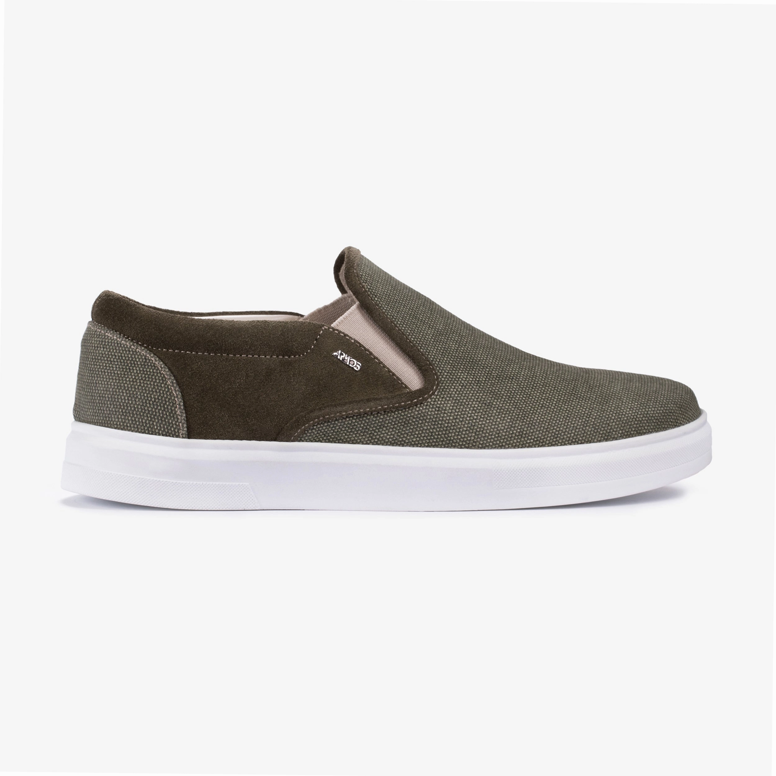 Men's Khaki Linen Slip-On Sneaker Speed Training Recovery Walk