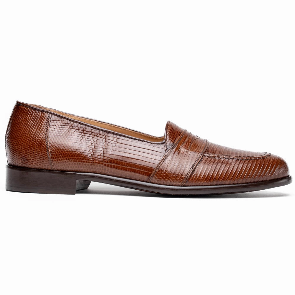 14-202-CGN ROSSI Teju Lizard Penny Loafer, Cognac Food Market