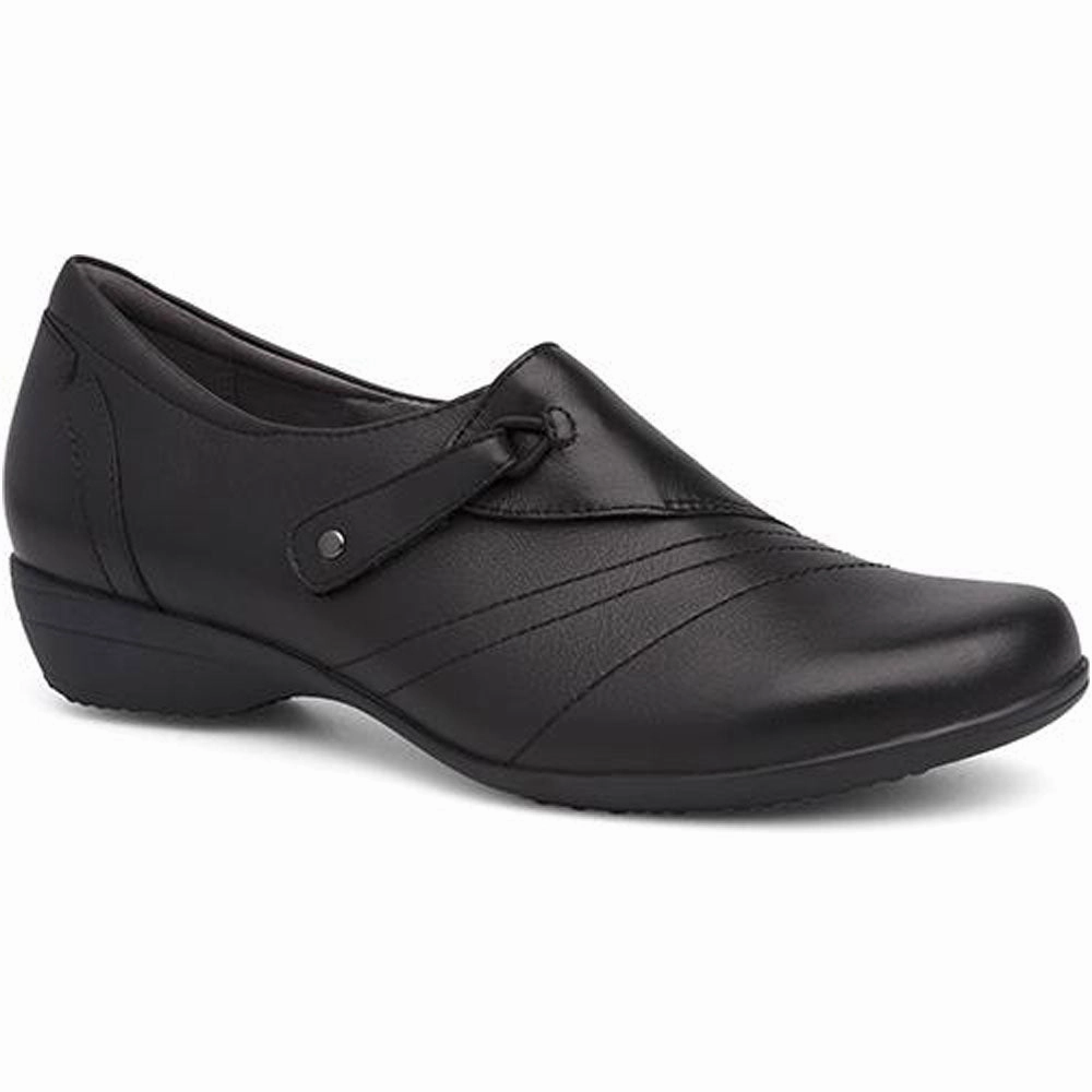 Leather Simple Choice Dansko Franny Slip-On Black Milled Nappa (Women's)