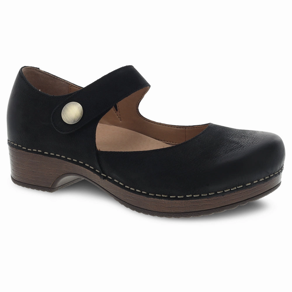 Confidence Spark Dansko Beatrice Mary Jane Black Nubuck (Women's)