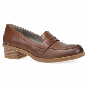 Dansko Danica Tan Waterproof Burnished Loafer (Women's) Hand Stitched Details Stage Day