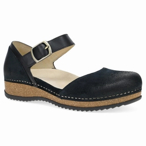 Youth Vibe Stay Active Dansko Mae Black Burnished Suede Mary Jane (Women's)