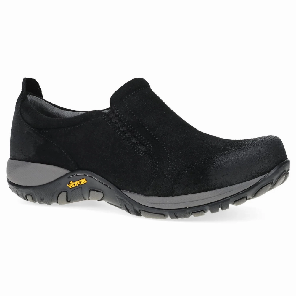 Dansko Pippy Black Waterproof Burnished Suede Sneaker (Women's) Vibe Up