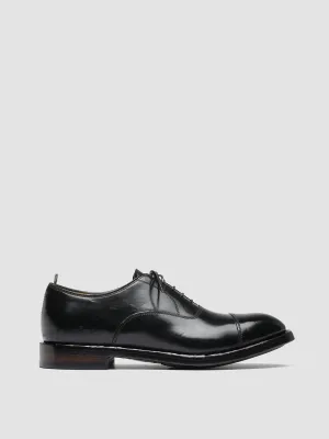 TEMPLE 001 - Black Leather Oxford Shoes Flexible Frame Urban Executive