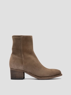 Thermal regulation DENNER 127 - Taupe Suede Zipped Boots