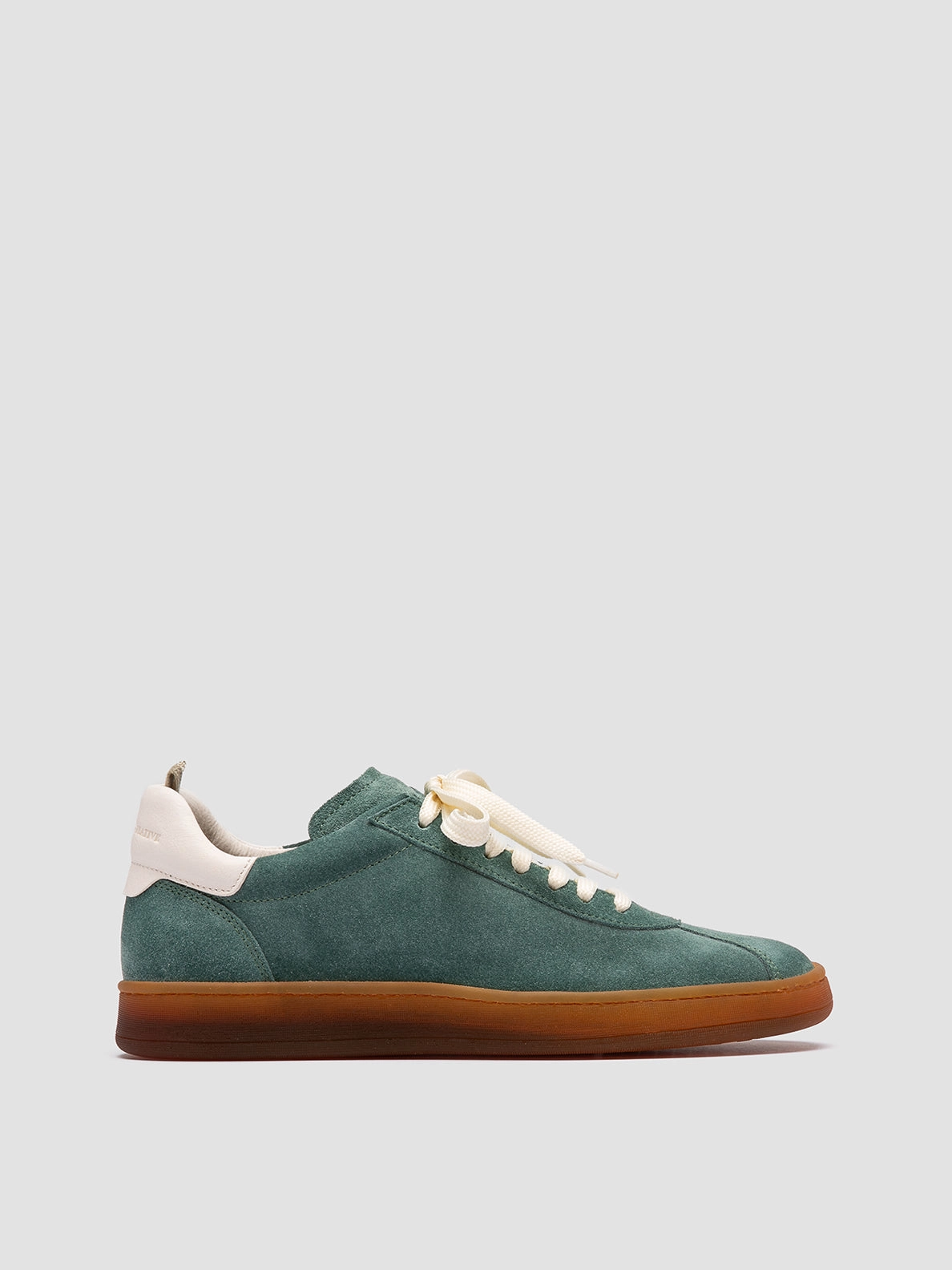 Comfortable Footbed DESTINY 101 - Green Leather and Suede Sneakers
