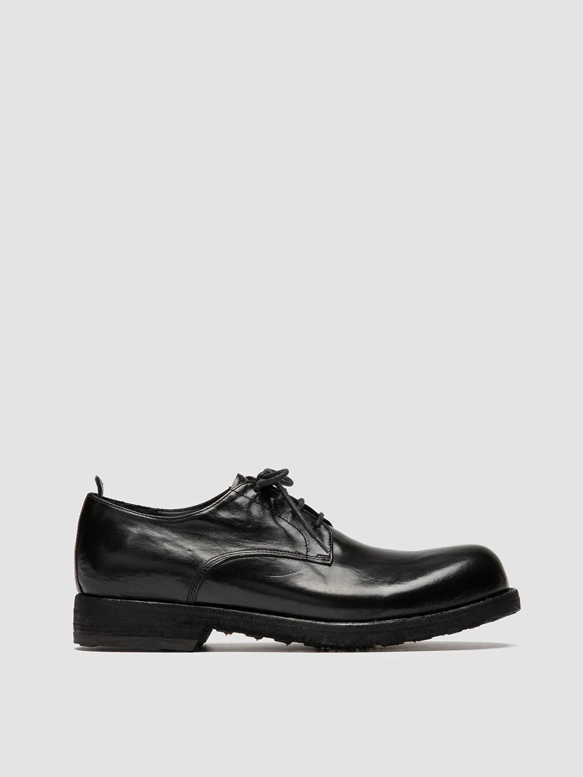 Work Base Earth Tone BULLA DD 101 - Black Leather Derby Shoes