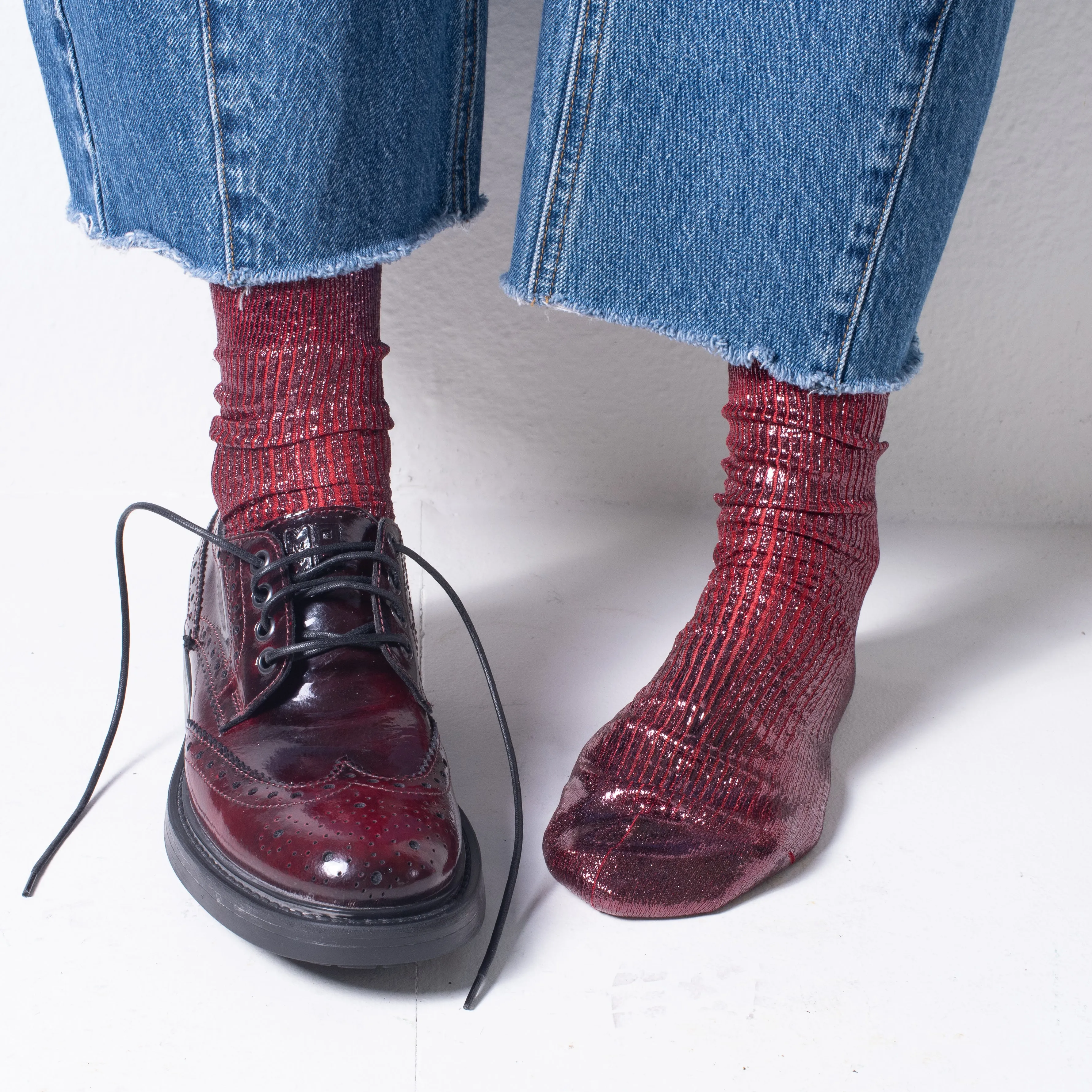 Moma Chunky Brogue  (Wine Patent Leather) Corporate Formal Oxfords Durable Make Minimalist Dresser