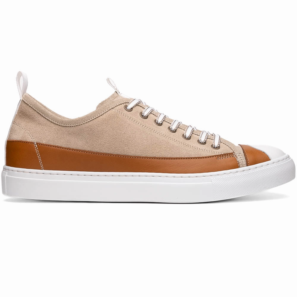 Comfy Feel High-performance 65-360-TPE LANDO Sueded Calfskin Sneaker Taupe