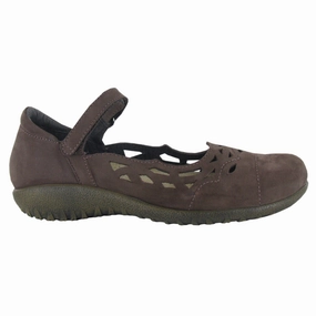 Naot Agathis Coffee Bean Nubuck Mary Jane (Women's) Indoor Friendly