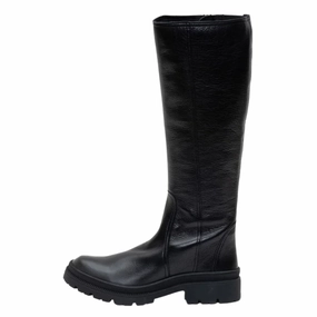 Ara Dakota Black Leather High Boot (Women's) Cool Feel