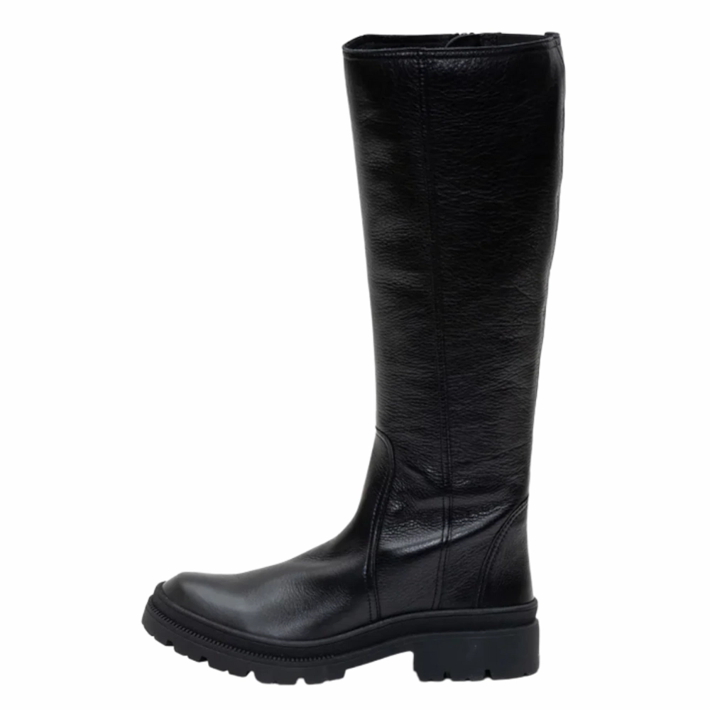 Ara Dakota Black Leather High Boot (Women's) Cool Feel
