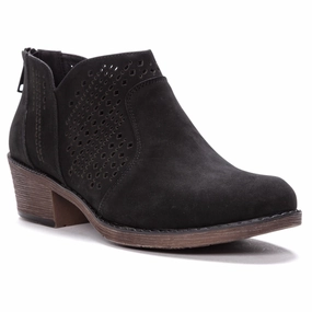 Propet Remy Black Nubuck Bootie (Women's) City Utility MeshMaterial