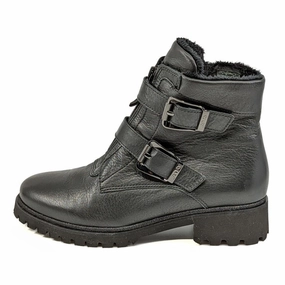 Durable Traction Ara Durant Black Leather Boot (Women's)