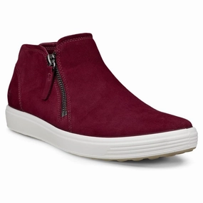 Step Support Ecco Soft 7 Dark Ruby Low Boot (Women's)