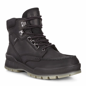 Ecco Track 25 Black High Boot (Men's) Durable Material Dock Easy