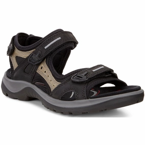 Sandal Organization Ecco Yucatan Sandal Black/Mole/Black (Women's)