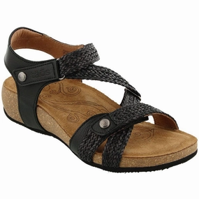 Taos Trulie Sandal Black Leather (Women's) Casual Comfort Rain Light